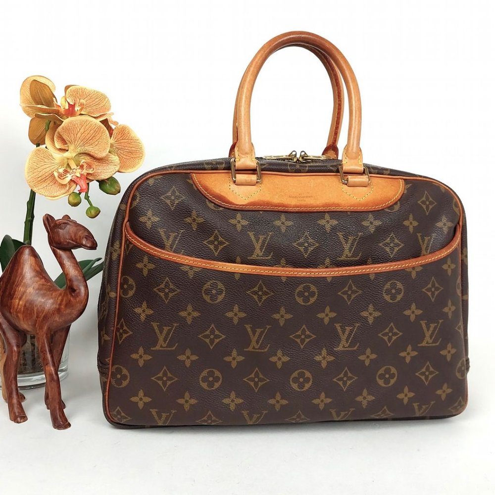 SOLD Louis Vuitton Deauville Brown Monogram Canvas Bag - Picture 1 of 16